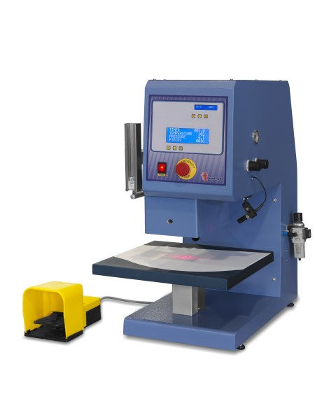 Prensa neumática automática para etiquetas individuales
